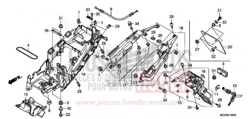 REAR FENDER VFR1200XE de 2014